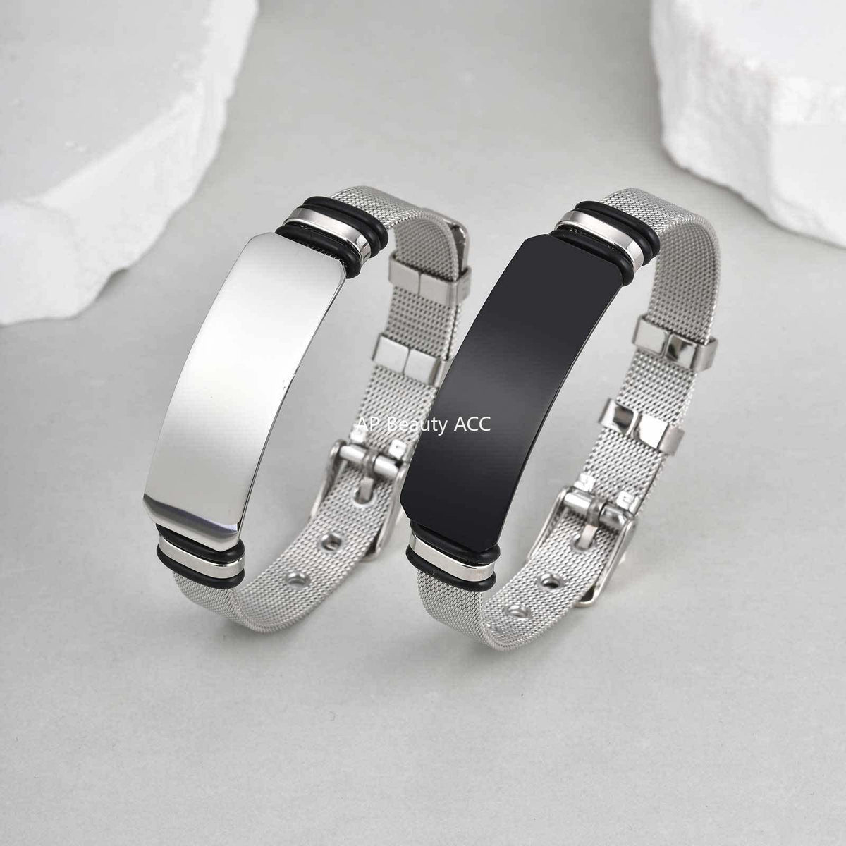 G廠-跨境歐美男士不鏽鋼彎牌網狀錶帶手鍊鋼色「BR-2794」25.12-2