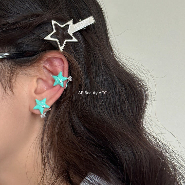 C廠-輕奢度假風滴釉海星耳夾女簡約日常高級感甜酷風耳環精緻百搭耳飾「EH-4115」25.11-2