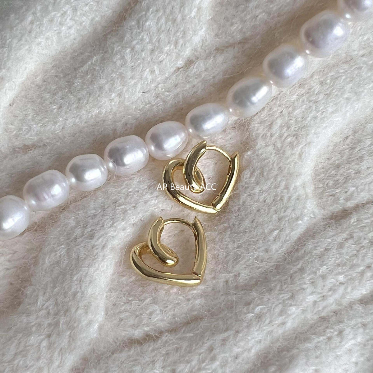 F廠-歐美跨境韓國清新S925純銀INS簡約愛心耳圈耳扣個性耳釘「C881」25.12-1