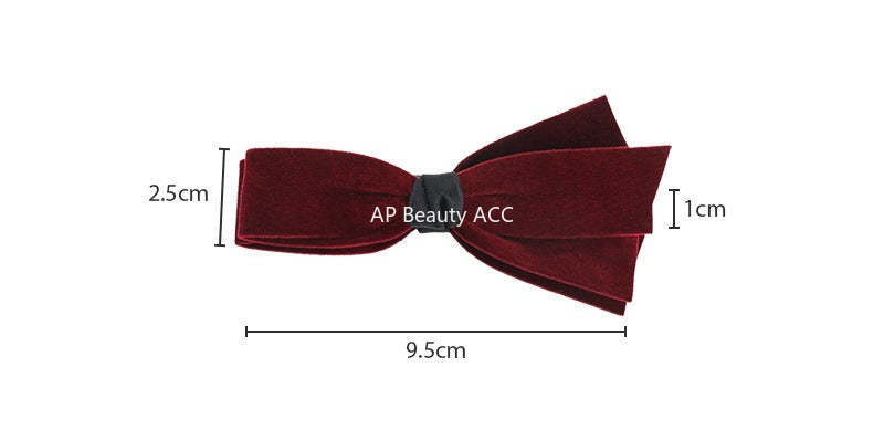 E廠-簡約復古絲絨蝴蝶結香蕉夾女後腦勺高級感髮飾氣質百搭馬尾夾髮卡「27757」25.12-1