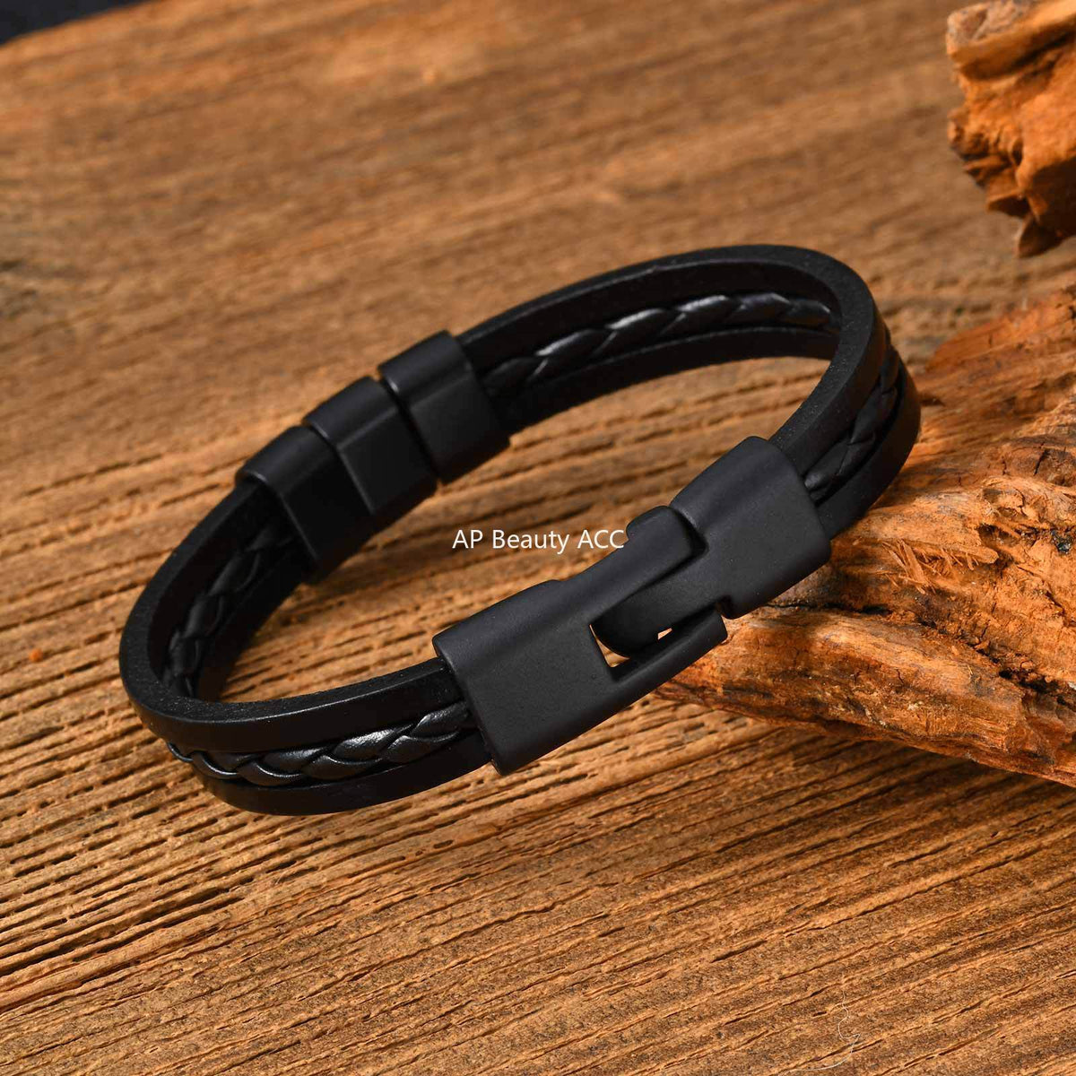 G廠-男士歐美韓系極簡合金配件三層PU皮手鐲BL-826「BL-826」25.12-3