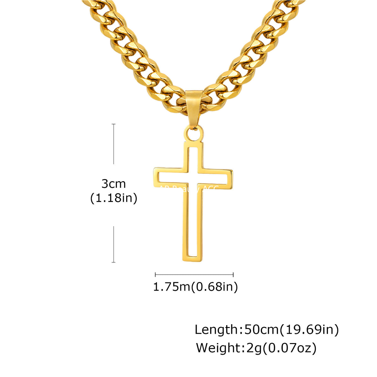 G廠-鈦鋼飾品 不鏽鋼鏤空十字架吊墜項鍊時尚復古高級感鎖骨鏈「PN-1531」25.11-1