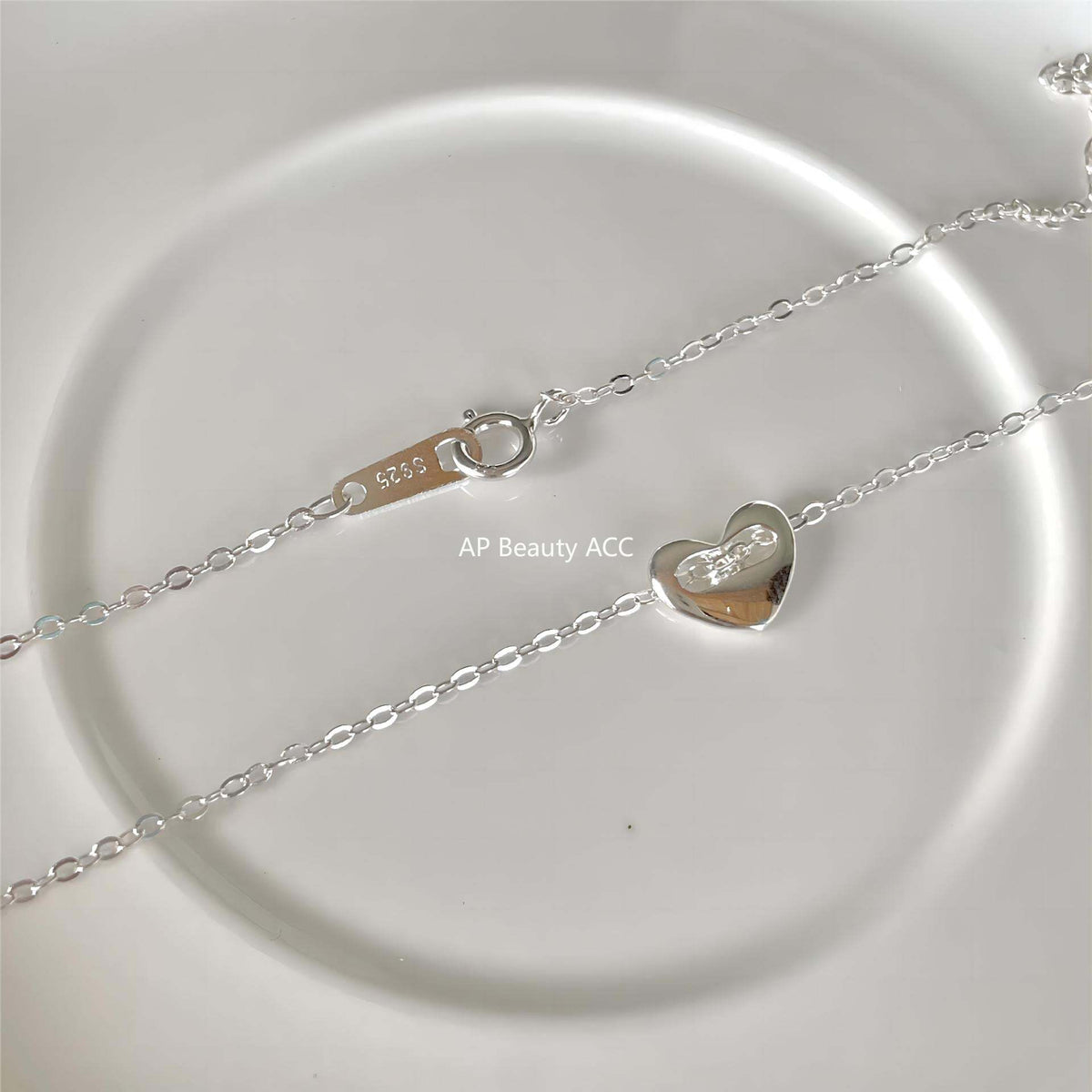 F廠-韓國韓版925純銀愛心簡約項鍊ins網紅抖音小紅書項鍊「B1192」25.12-2