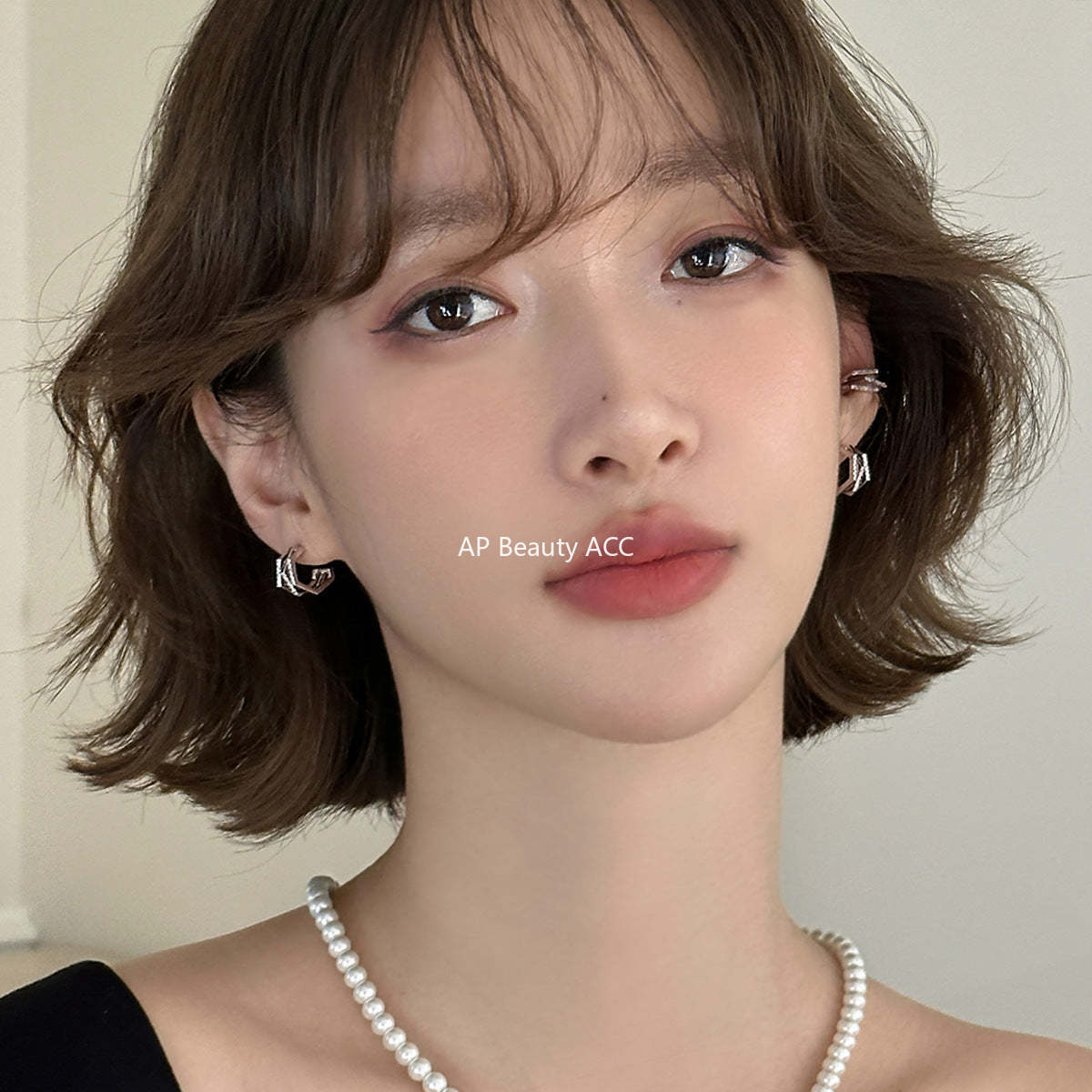 C廠-網紅個性疊戴風多層鋯石銀針耳耳釘女韓系時尚清冷ins無耳洞耳夾「EH-4292」25.12-3