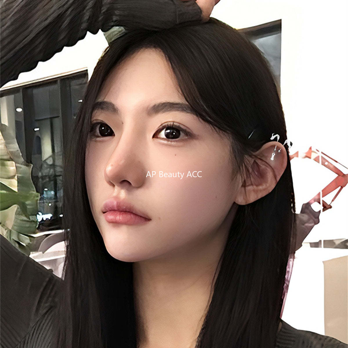 C廠-獨特設計可愛風小狗耳朵耳釘女小眾高級感鈦鋼耳骨釘輕奢時尚耳飾「EH-4086」25.10-4