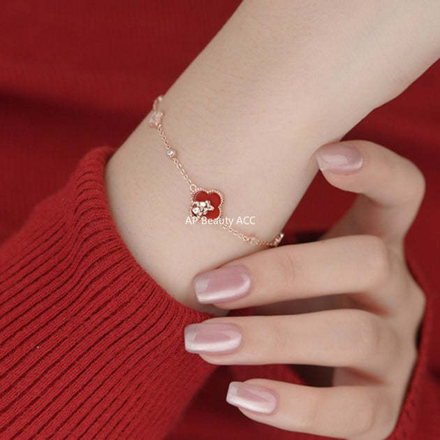 D廠-原創S925純銀馬到成功耳環本命年手鍊四葉草生肖馬項鍊批發「YC2693N_1 YC4913SL_1 YC9704E_1」25.10-5