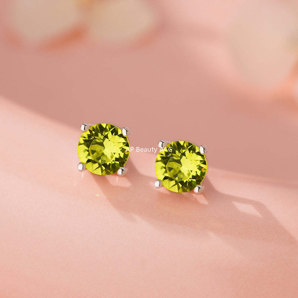 D廠-足銀S999小清新施華洛鋯石耳環女高級感多巴胺新款爆款耳飾「YC8779E_1」25.12-2