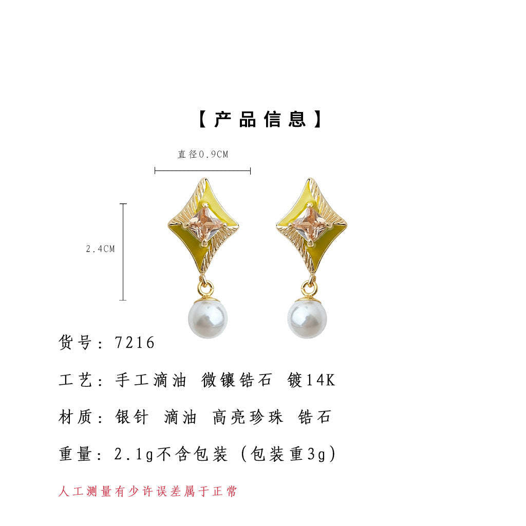 A廠-原創幾何時尚高級感925銀針創意個性新款設計師耳飾工廠耳環 飾品「7216」25.12-3