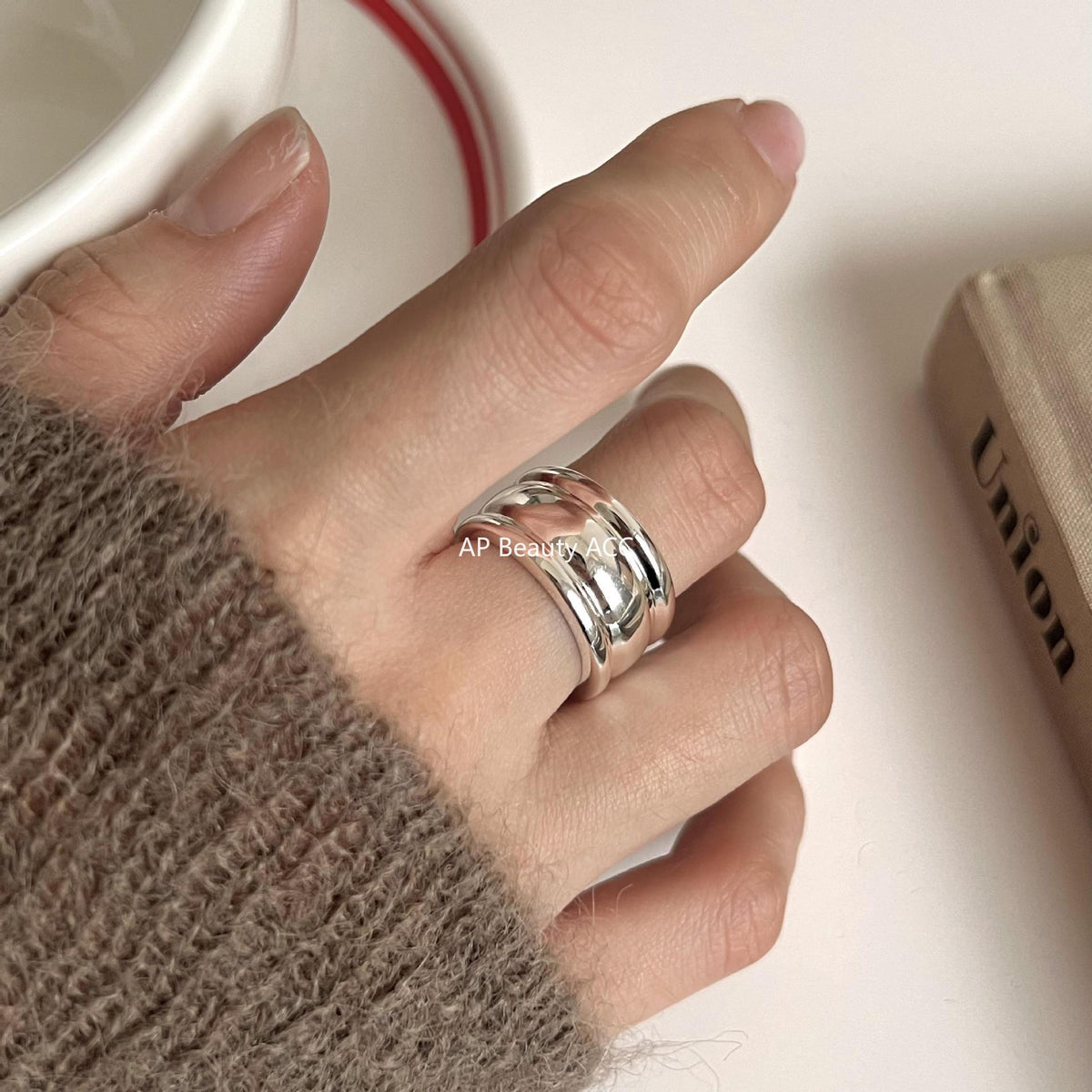 F廠-韓版飾品925純銀戒指個性潮人首飾時尚不規則開口戒指「J1710」25.12-1