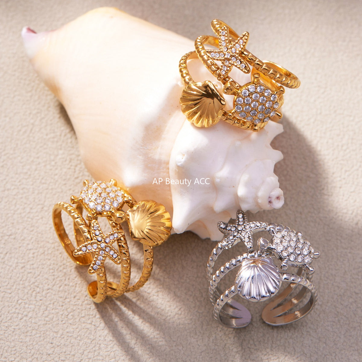 B廠-超閃5A鋯石蛇形開口戒指尾戒不鏽鋼鍍18k真金簡約時尚飾品「A659」25.11-1