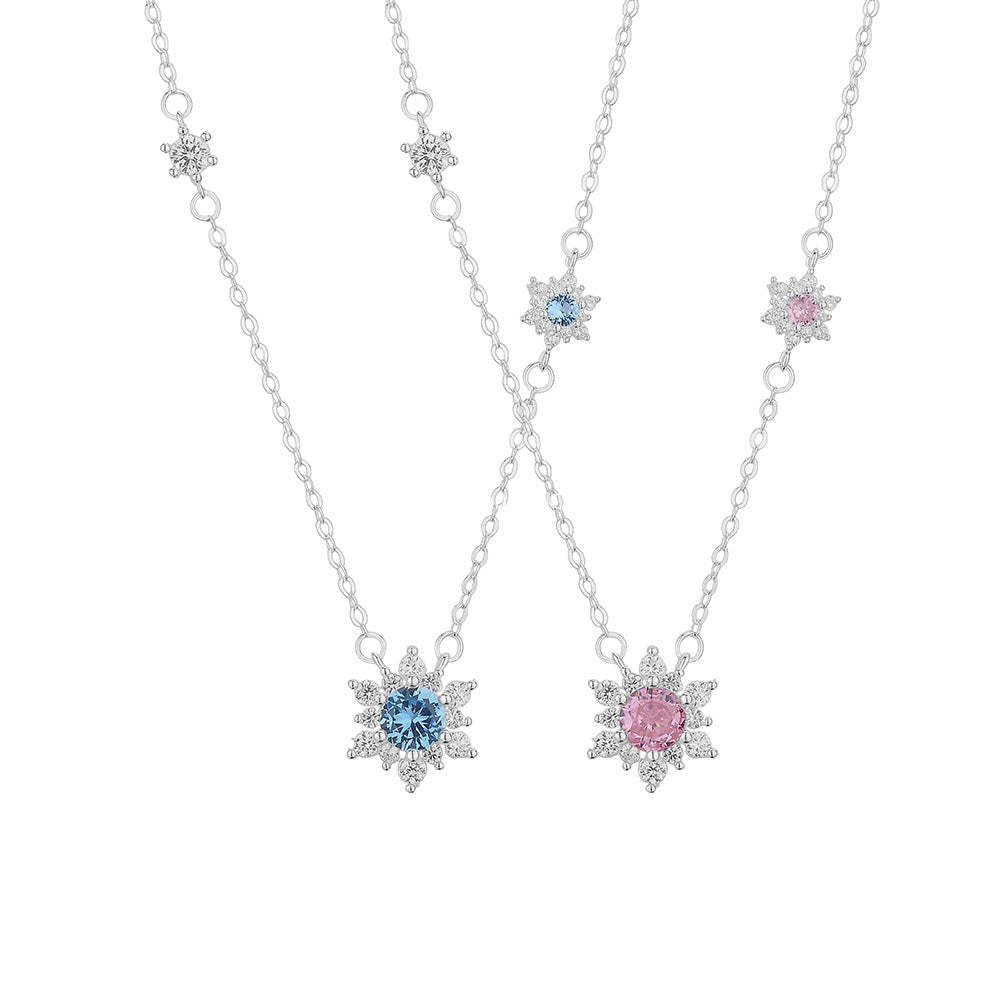 D廠-原創足銀S999雪花鋯石項鍊聖誕耳環時尚輕奢手鍊氣質禮物「YC0938N_1 YC3199R_1 YC4059SL_1」25.12-3