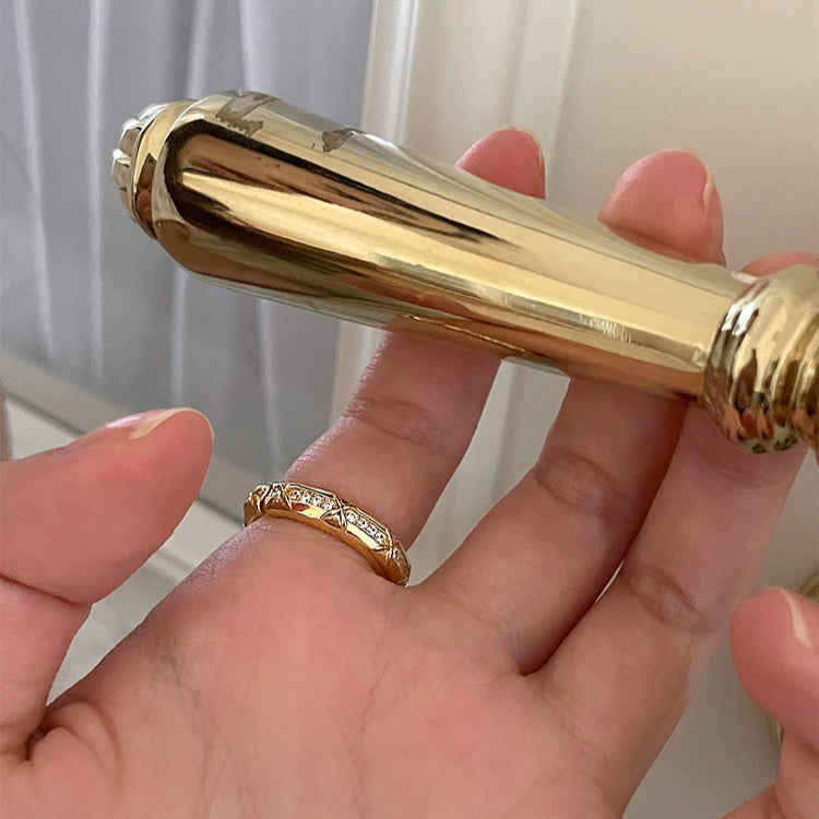 C廠-輕奢小香風爆閃鋯石戒指女高級感個性開口食指戒簡約小眾百搭指環「JZ-0727」25.11-1