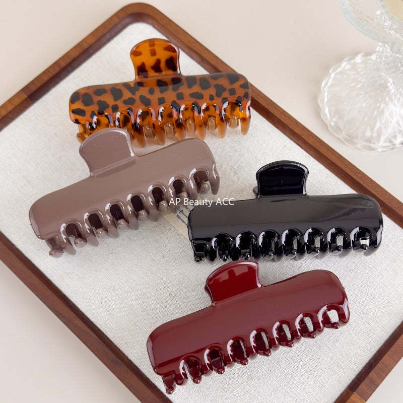 E廠-韓國博主款法式氣質百搭大號鯊魚夾抓夾慵懶髮抓盤髮髮夾髮飾飾品「27620」25.10-5