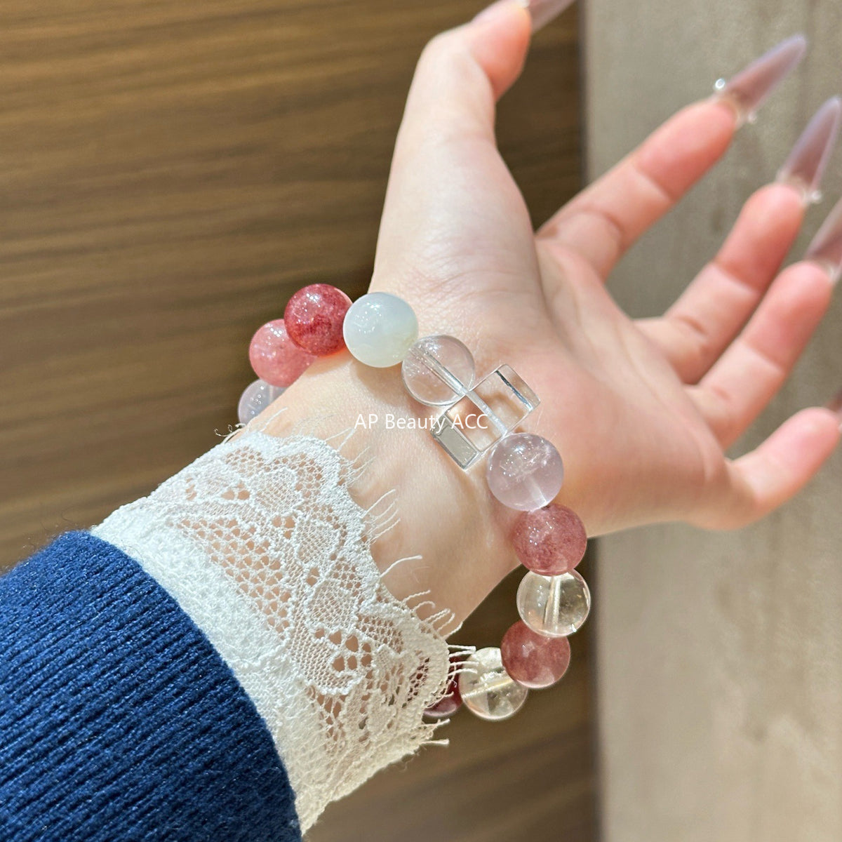 AS廠-天然水晶DIY五行金木水火土原創設計手鍊手串百搭爆款批髮「l2975-79」25.11-2