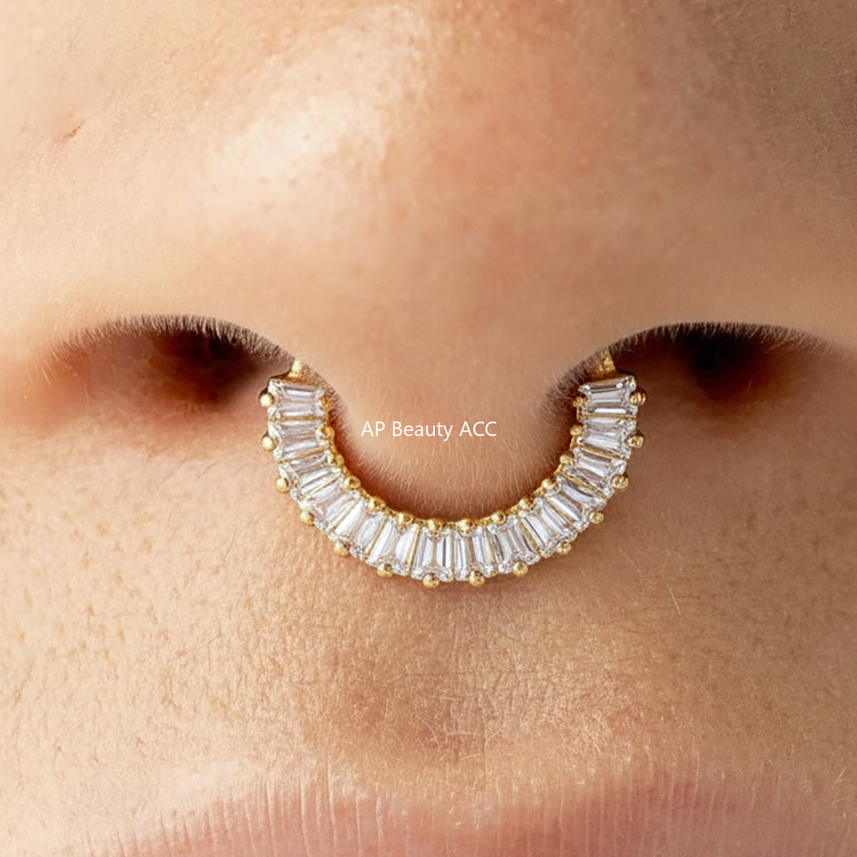 B廠-鈦合金鑲嵌5A鋯石鼻環歐美甜酷辣妹穿刺鼻環潮人時尚無縫環「T001」25.11-2