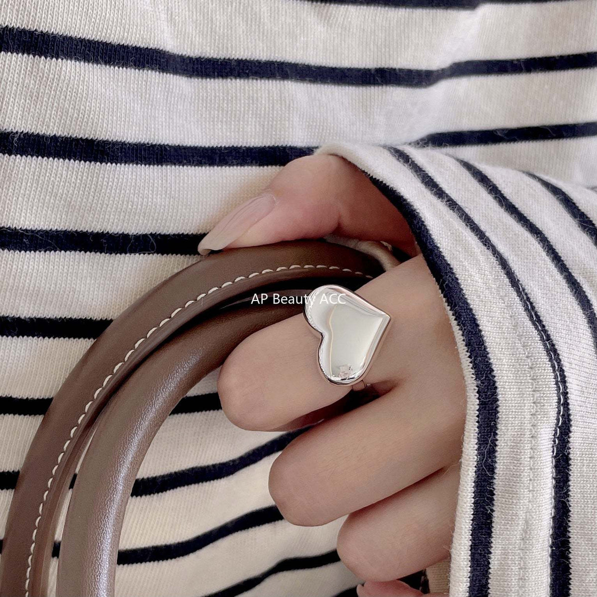 F廠-韓國 韓版飾品925純銀愛心戒指個性氣質小紅書INS戒指「J1901」25.12-2