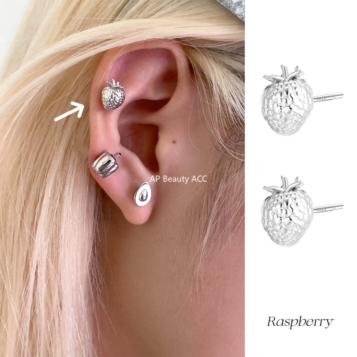 C廠-925銀針蔬菜茄子耳釘女森系小清新獨特牛油果耳環輕奢高級感耳飾「EH-4260」25.11-3