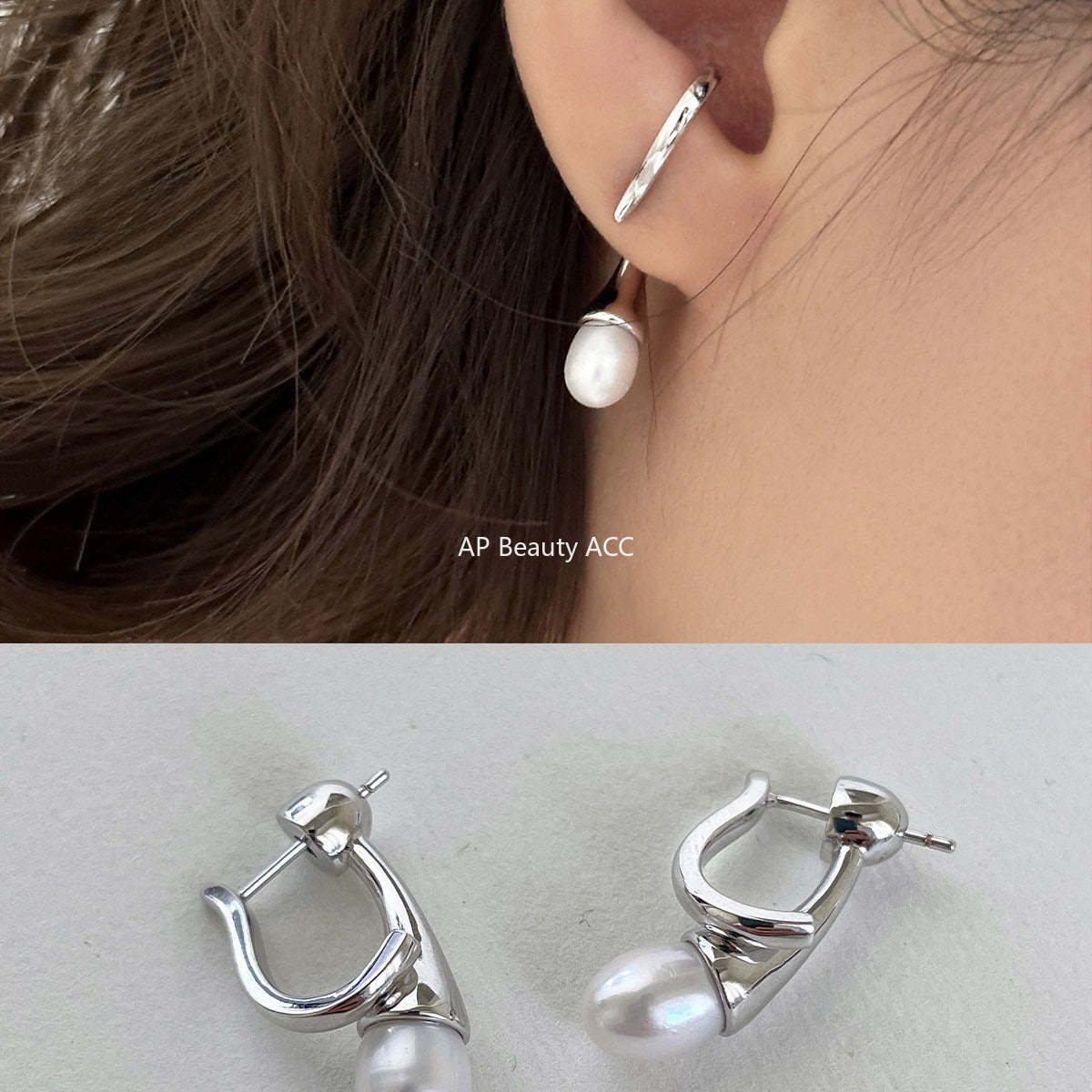 C廠-高級感精緻百搭顯氣質珍珠耳環女網紅同款甜美風銀針耳扣通勤耳飾「EH-4337」25.12-3