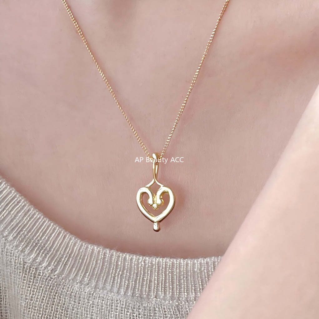 F廠-韓國韓版925純銀愛心項鍊簡約氣質百搭ins小紅書項鍊「B1382」25.11-3