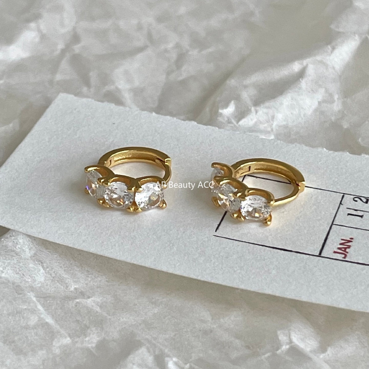 F廠-韓國韓版925純銀鋯石耳扣耳環簡約氣質百搭ins風耳飾「C1418」25.11-1