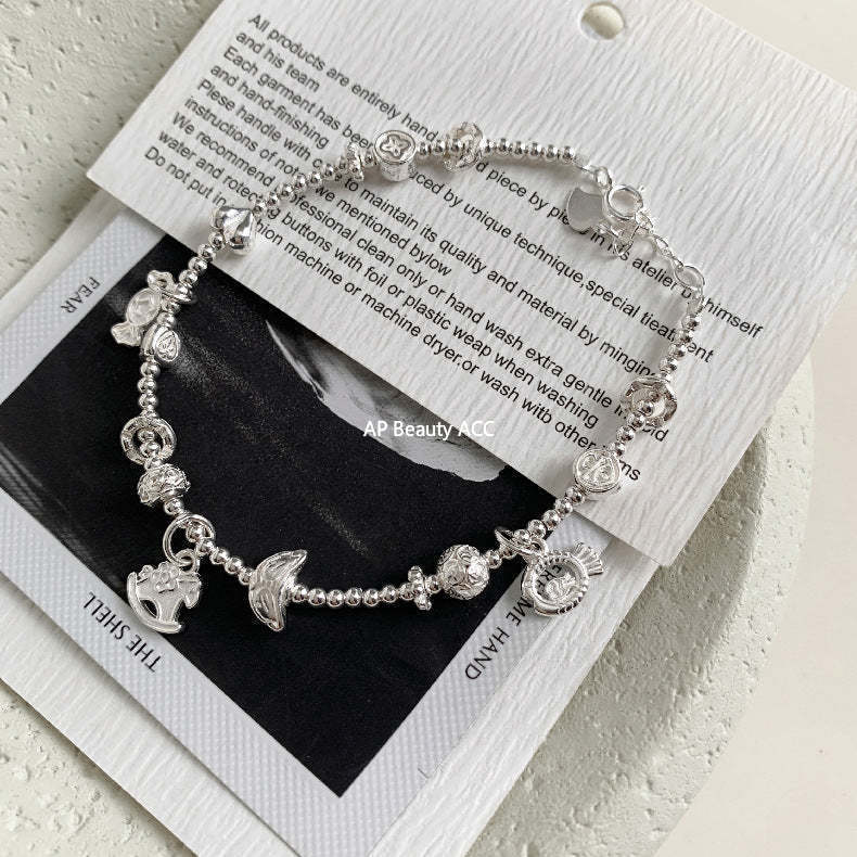 C廠-古風小燕子小馬小象糖果愛心如意圓球S925純銀手鍊盤纏小眾輕奢「1615-1616-1617」25.11-4