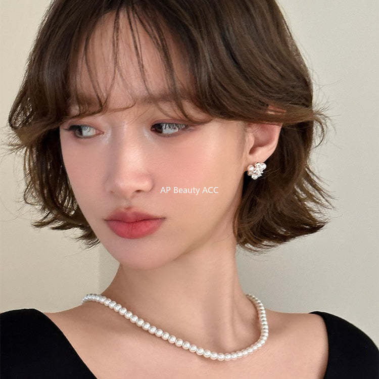 C廠-小眾設計感鋯石耳釘女百搭高級復古氣質珍珠耳環優雅獨特秋冬耳飾「EH-4311」25.11-4