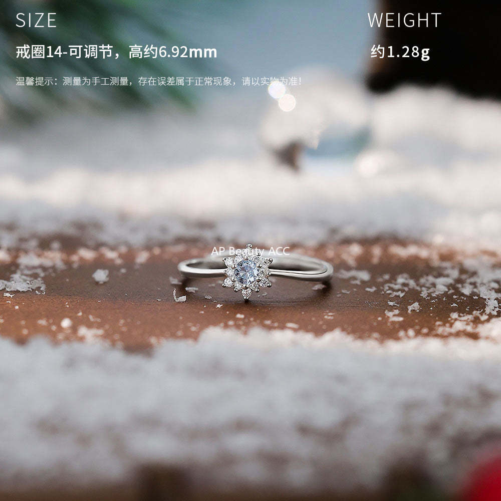 D廠-原創足銀S999雪花鋯石項鍊聖誕耳環時尚輕奢手鍊氣質禮物「YC0938N_1 YC3199R_1 YC4059SL_1」25.12-3