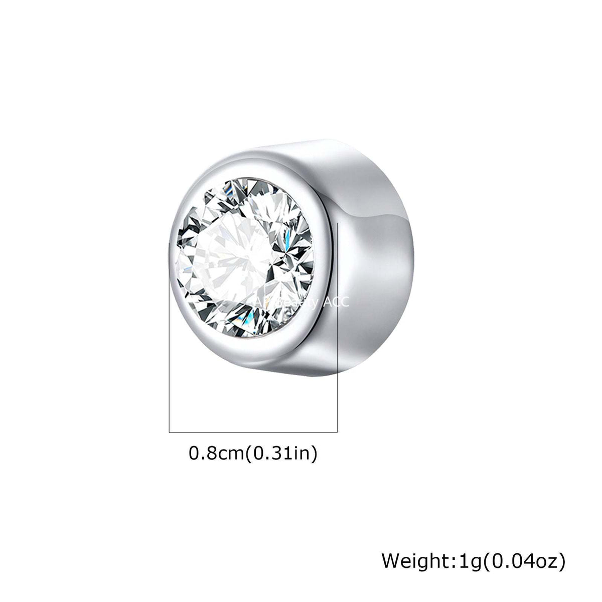 G廠-復古風 歐美跨境爆款塑料材質黑鋯石男士個性無耳洞耳夾「ES-331」25.12-1