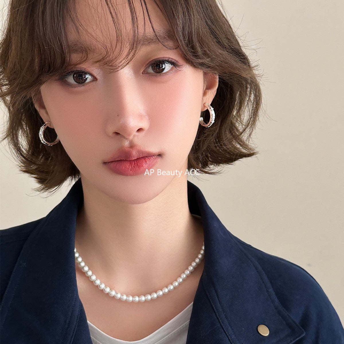 C廠-小眾輕奢高級感銀針耳圈女時尚度假風氣質耳環ins風獨特鋯石耳環「EH-4330」25.11-4