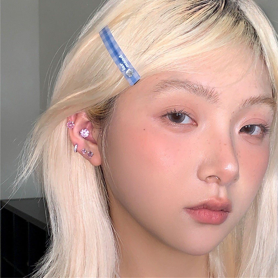 C廠-S99純銀歐美小眾簡約超閃鋯石耳釘女精緻小巧設計感清新甜美耳環「EH-4094」25.10-2