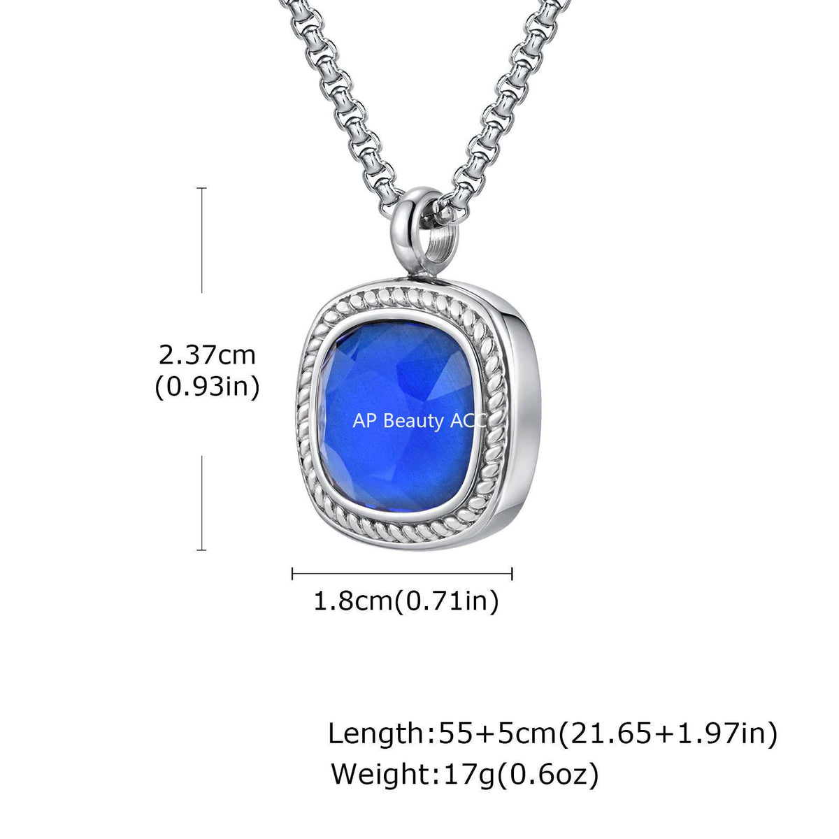 G廠-鈦鋼跨境方形切面吊墜項鍊夏季百搭男士簡約時尚設計感項墜「NC-353」25.11-1