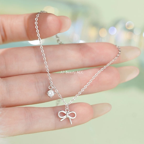 D廠-S999足銀甜美蝴蝶結鋯石手鍊女文藝優雅秋冬氣質小眾閨蜜手飾「YC4519SL_1」25.11-2