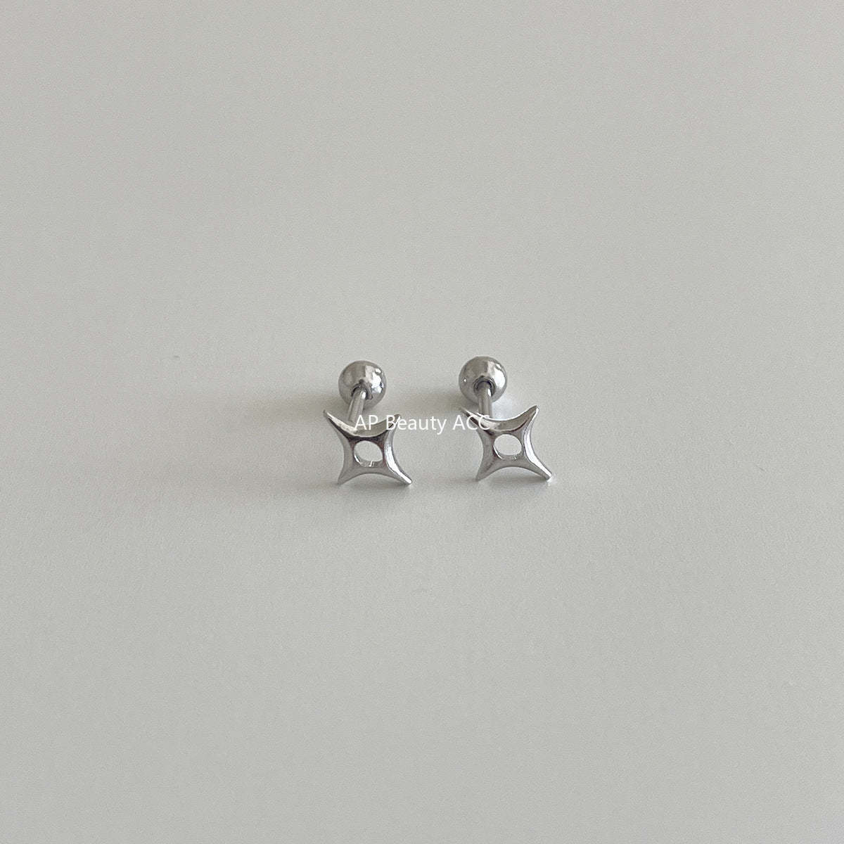 C廠-925純銀輕奢蝴蝶結耳釘女韓風簡約日常星星月亮耳環小眾高級耳飾「EH-4256」25.11-3