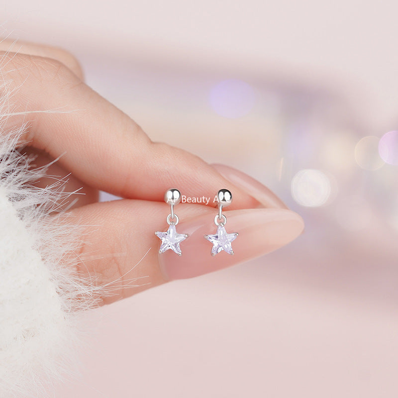 D廠-S925純銀星星耳環小清新韓風個性獨特氣質高級輕奢小眾耳飾耳釘「YC5998E_1」25.11-2