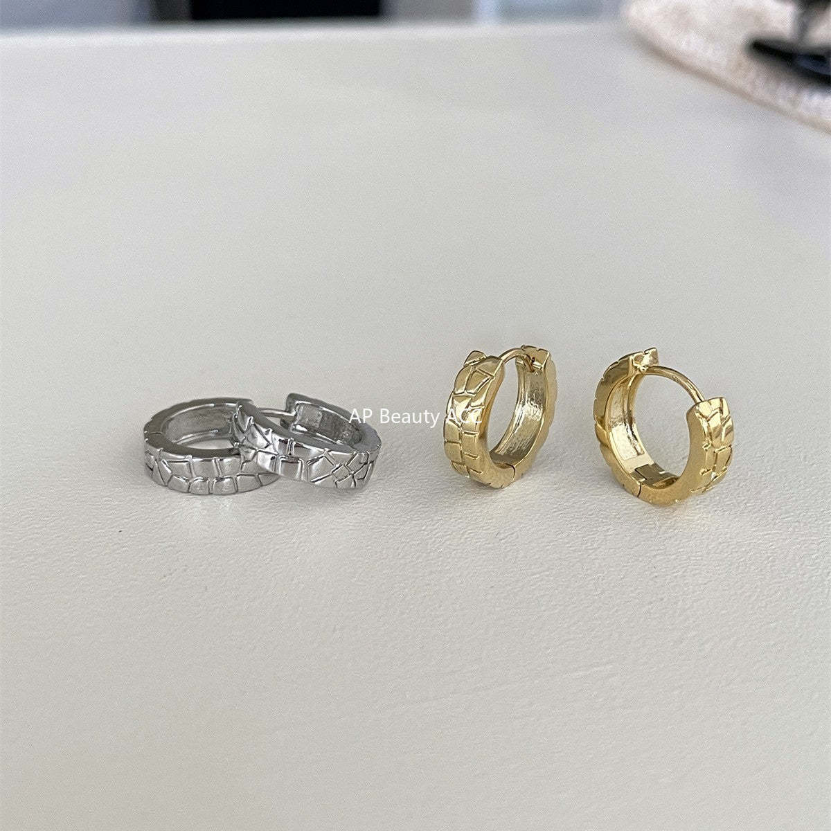 C廠-歐美幾何形素圈銀針耳環女時尚大氣高級感耳圈ins風氣質秋冬耳飾「EH-4174」25.12-1