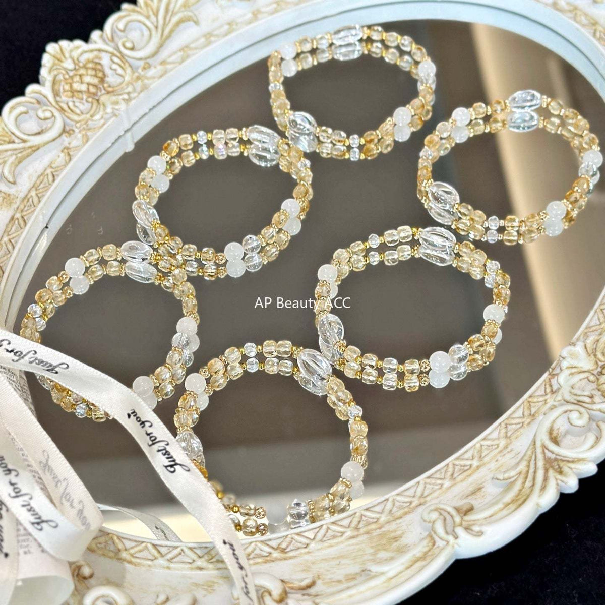 AS廠-天然黃水晶方塊財運暴富白水晶水滴手鍊手串廠家直銷「l2913」25.10-4