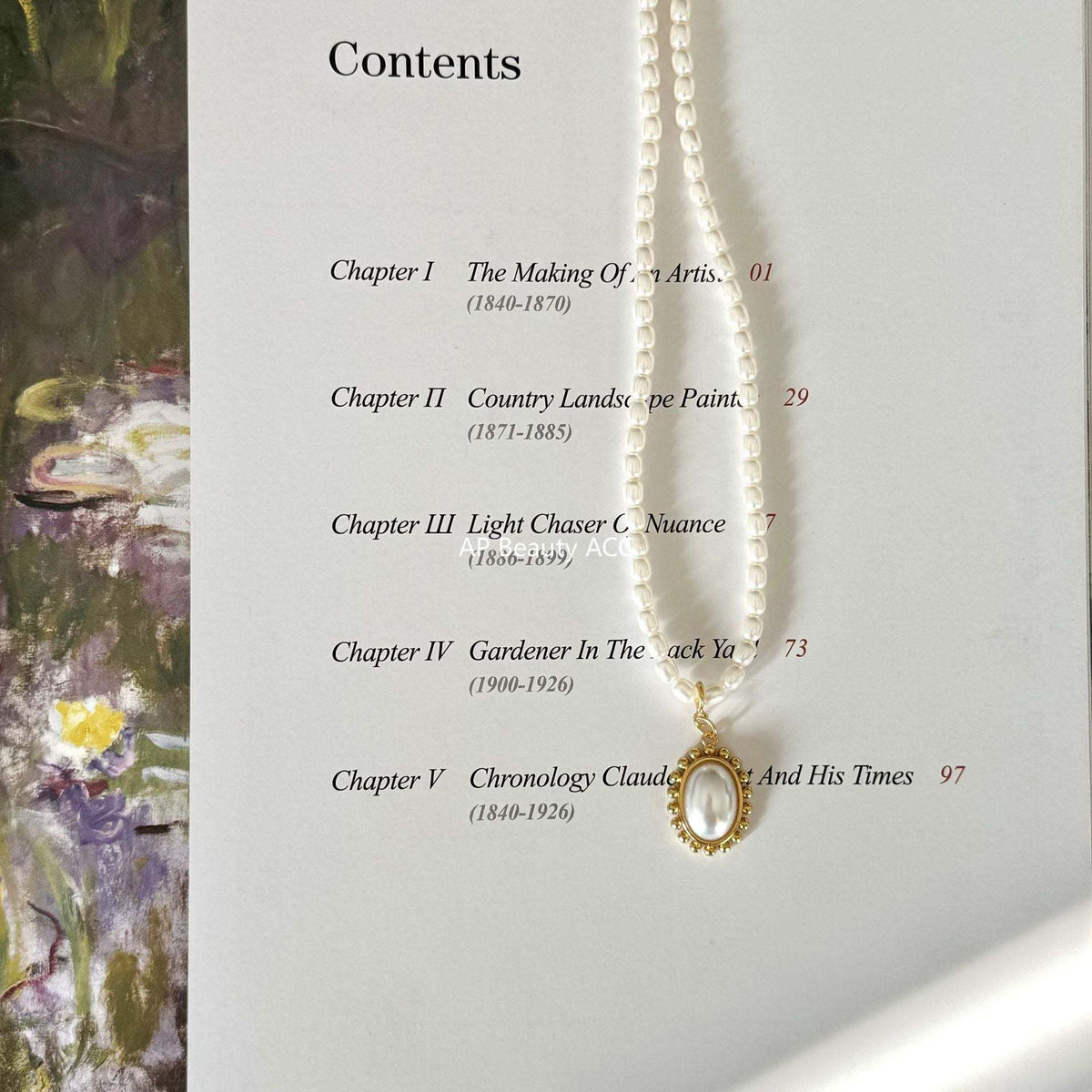 F廠-韓國韓版飾品925純銀人造水晶玻璃珍珠吊墜項鍊頸鏈「B878」25.10-5