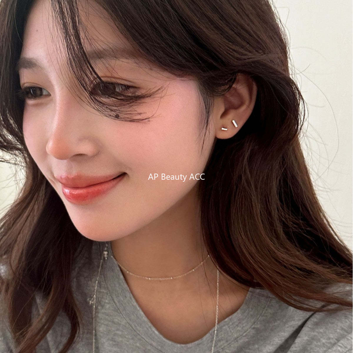 C廠-925純銀極簡日常幾何小方塊耳釘女百搭高級感養耳洞耳環秋冬耳飾「EH-4187」25.12-3