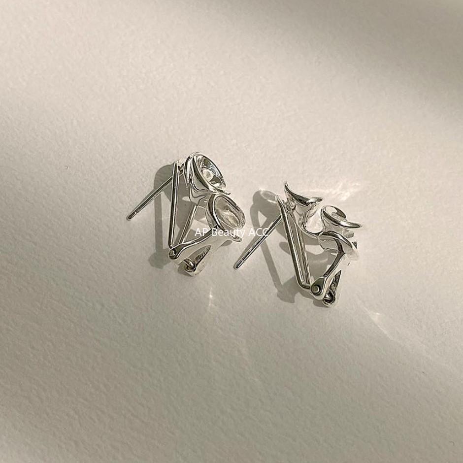 F廠-韓國韓版925純銀愛心耳釘 女簡約時尚ins風耳環耳飾「C840」25.11-2