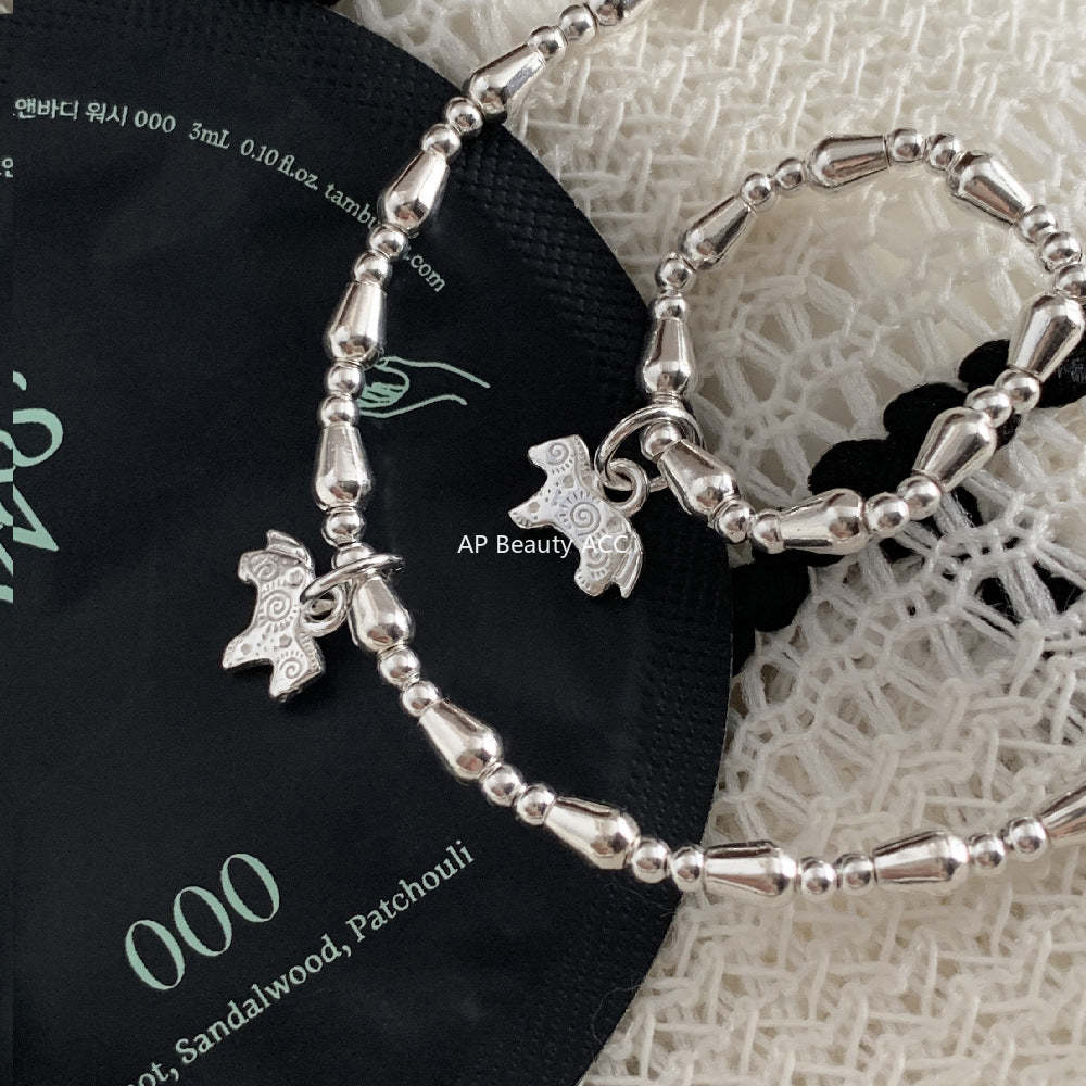 C廠-2026屬馬生肖馬年 花紋小馬S925純銀手鍊S925純銀戒指女士細手鍊「SZ-S092」25.12-3