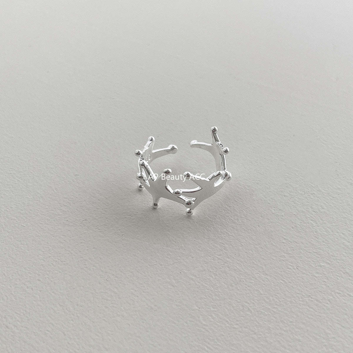 C廠-韓版純銀旋轉星星戒指女復古時尚設計感指環小眾高級感ins食指戒「JZ-0716」25.11-1