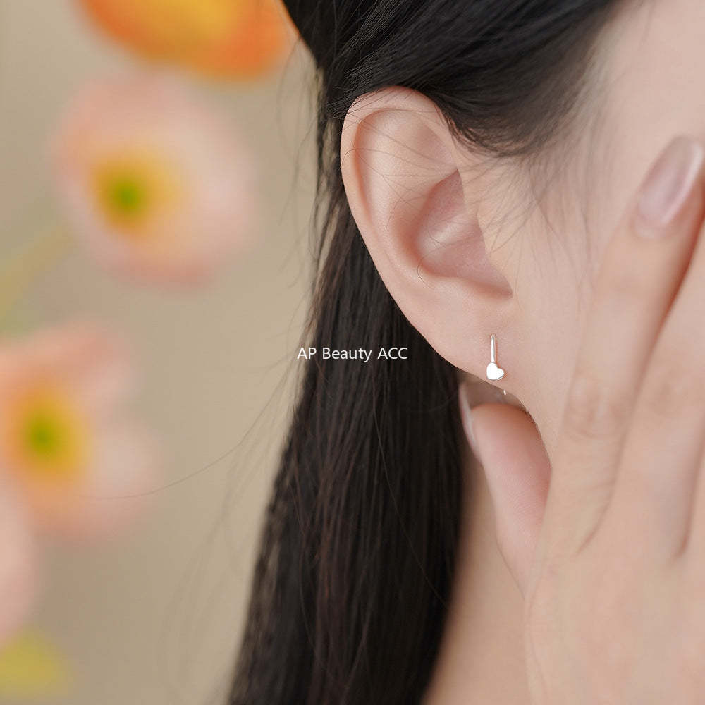D廠-S999足銀愛心耳鉤韓風韓系簡約唯美優雅淑女甜美日常耳飾「YC9212E_1」25.11-4