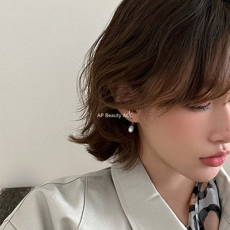 C廠-高級感精緻百搭顯氣質珍珠耳環女網紅同款甜美風銀針耳扣通勤耳飾「EH-4337」25.12-3