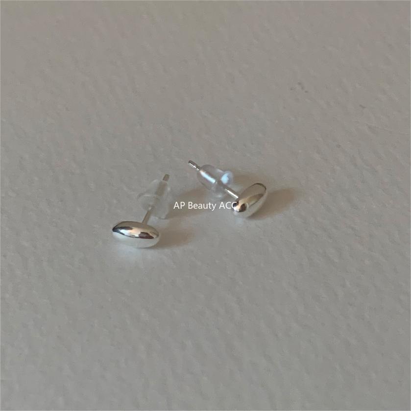 F廠-韓國韓版925純銀橢圓耳釘耳扣簡約氣質ins風耳釘「C1248」25.10-2