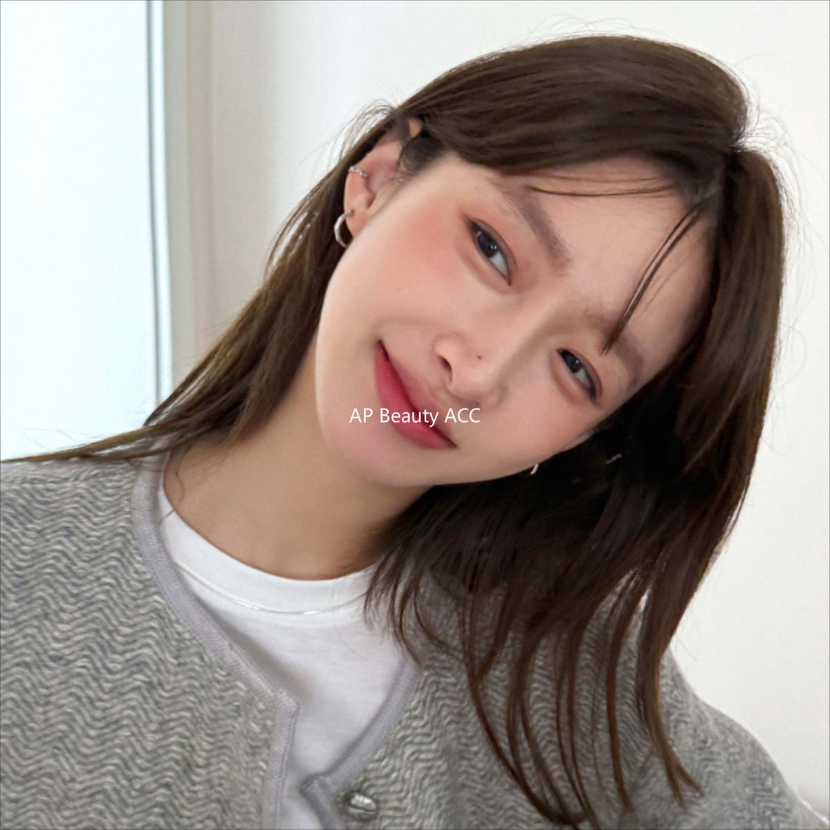 C廠-925銀針規則素圈耳環直針耳圈耳小眾設計高級感耳釘耳飾女「EH-1754.SJ」25.12-3