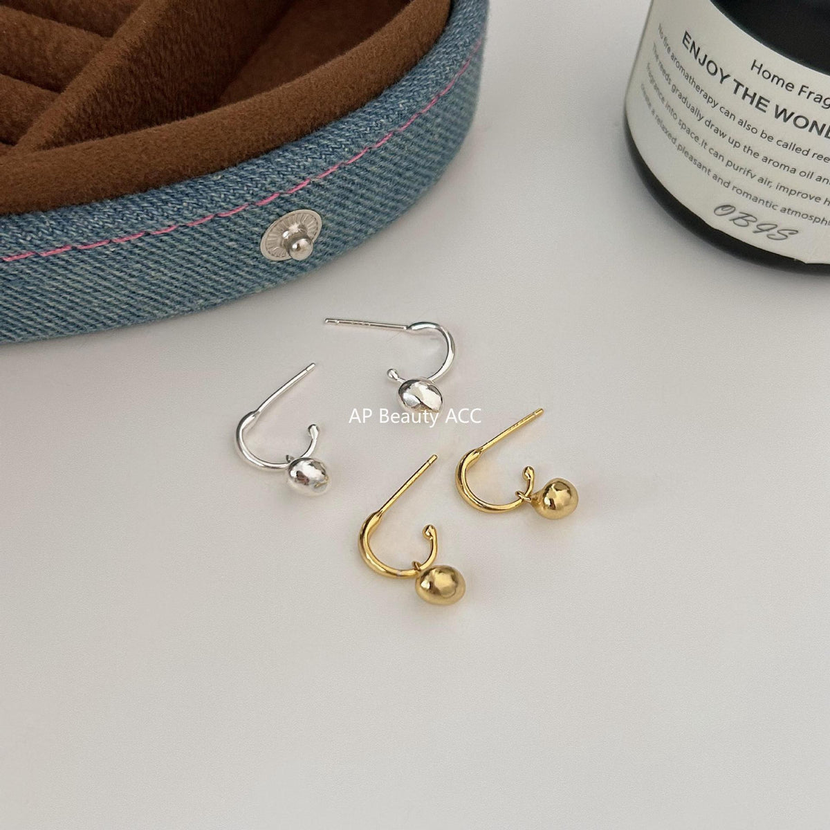 F廠-韓國韓版女小紅書甜美925純銀異形銀塊耳扣耳釘網紅耳環「C945」25.11-2