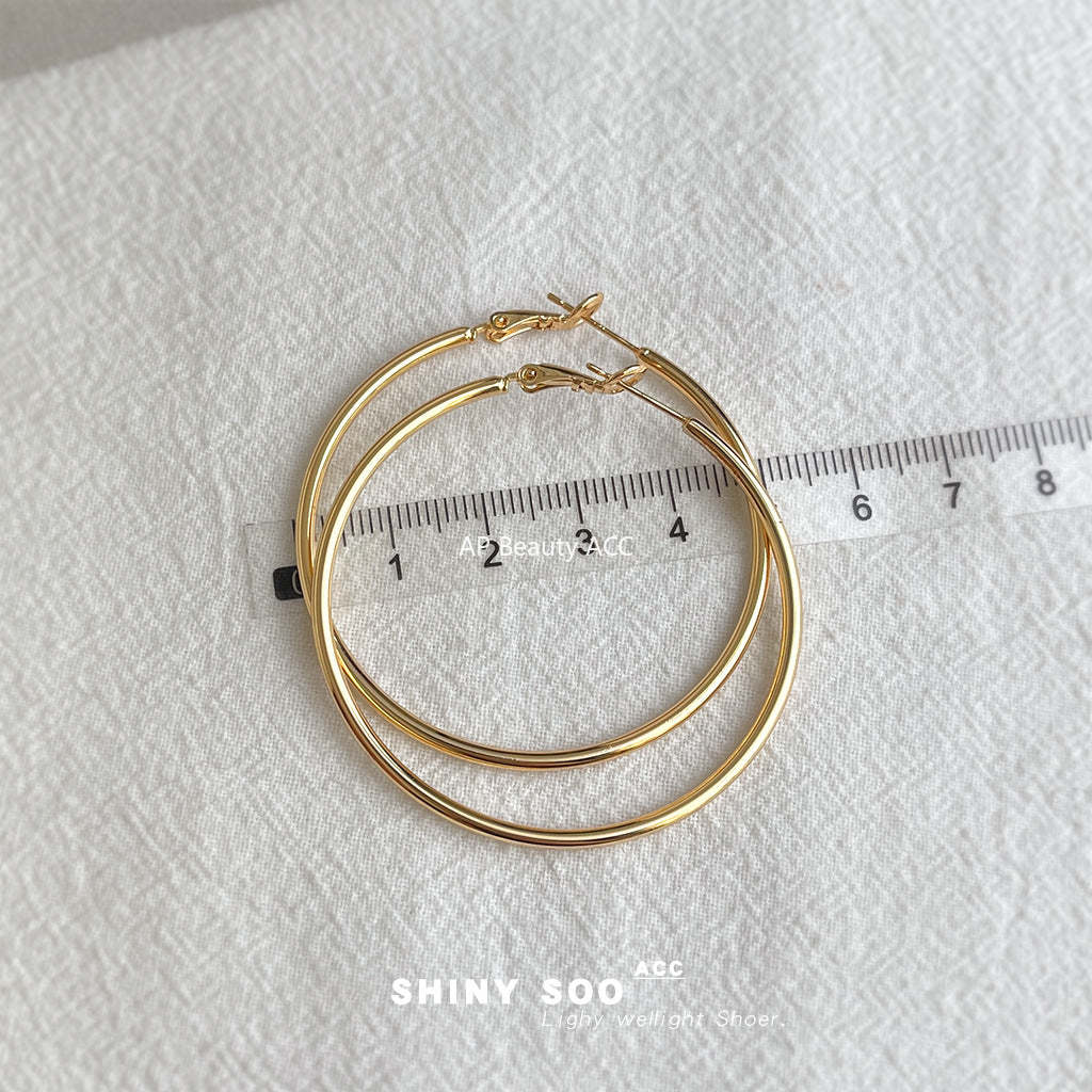 A廠-極簡主義時尚高級感簡約圓圈大耳環個性小眾ins冷淡風耳飾女 工廠「7120-7131」25.11-3