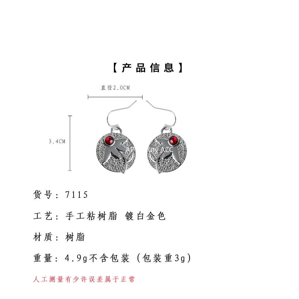 A廠-文藝復古歐美幾何樹葉新耳飾工廠飾品耳環貨源批發「7115」25.11-3