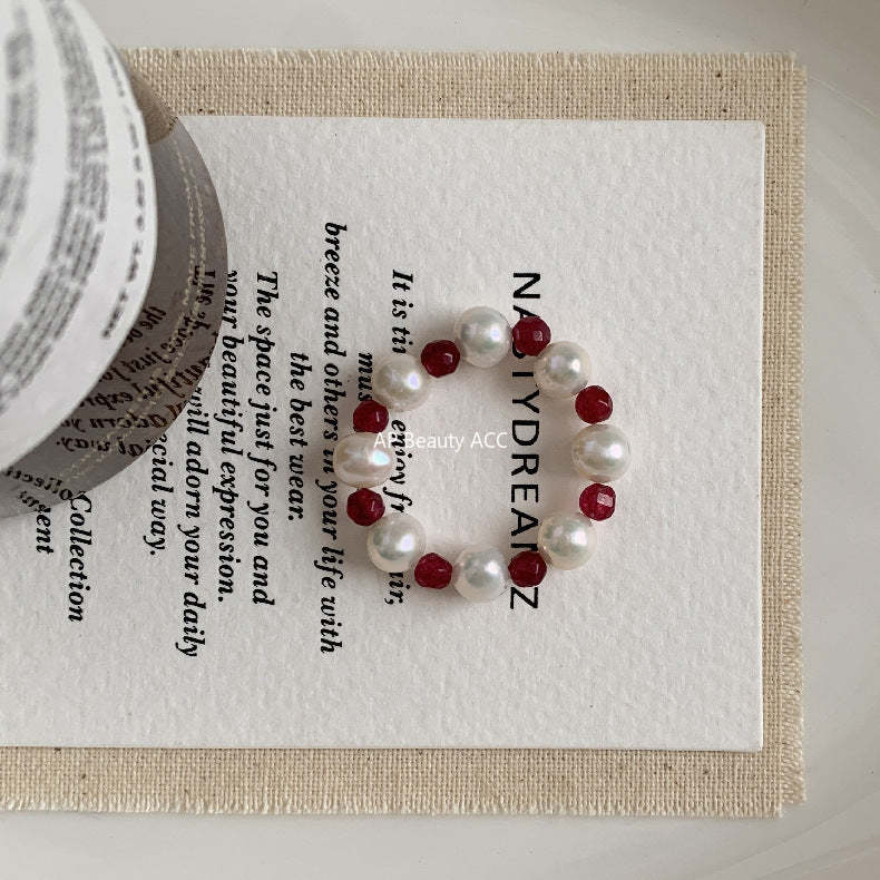 C廠-古風宮廷風葫蘆繡球愛心錢幣大象吉祥淡水珍珠彈力S925純銀戒指「RA」25.11-4