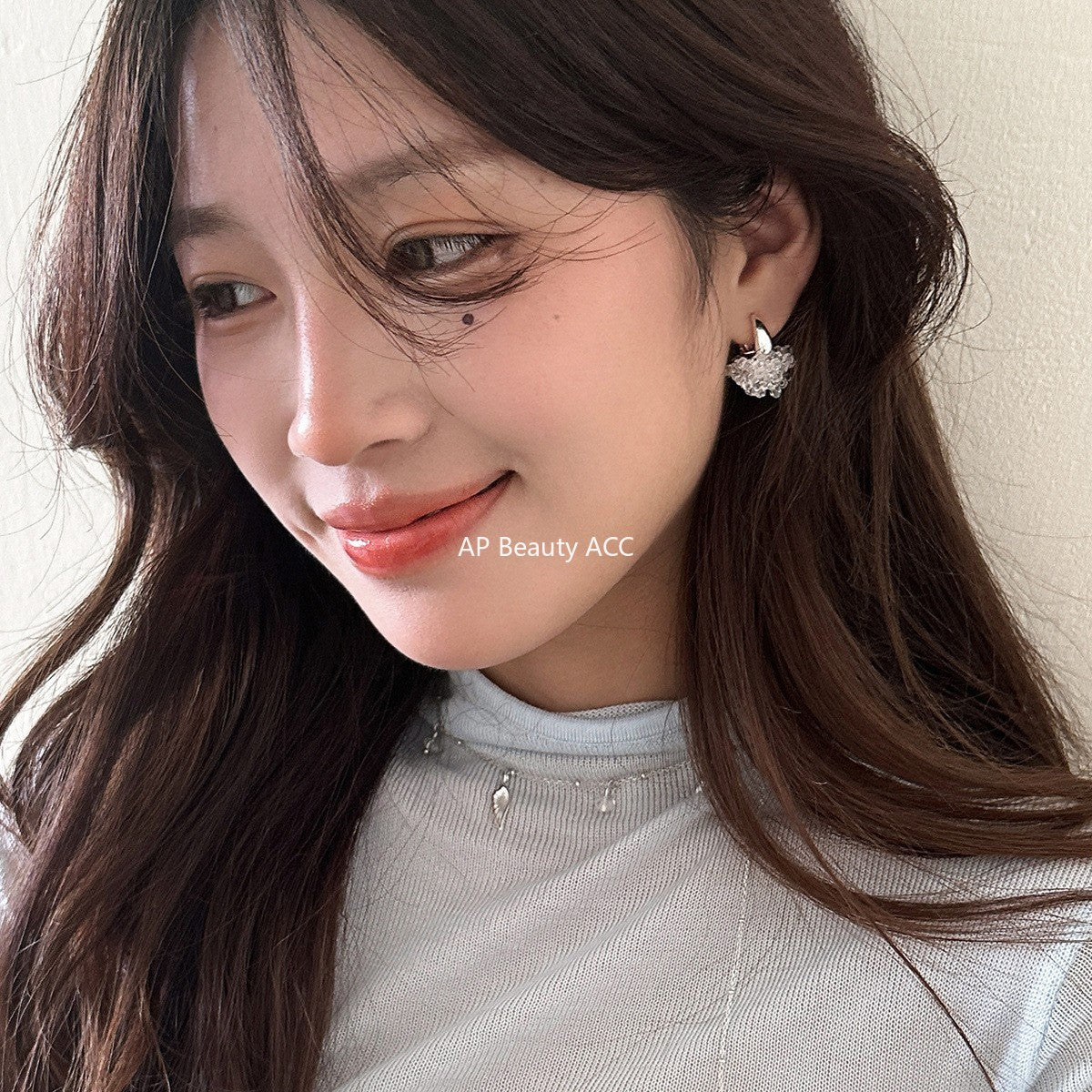 C廠-輕奢森系冷淡風鋯石花朵耳環女日系百搭超仙耳扣簡約小眾高級耳飾「EH-4170」25.10-2